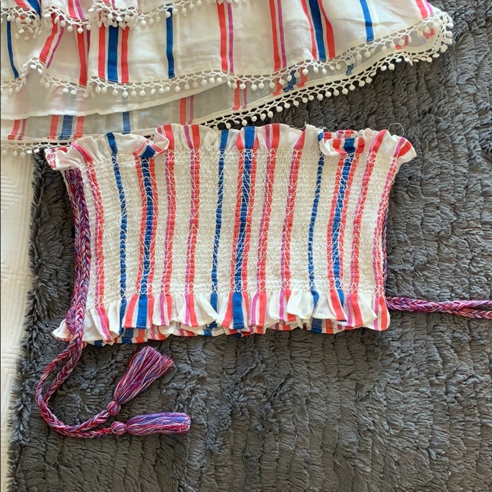 Red Carter Striped Set View 4